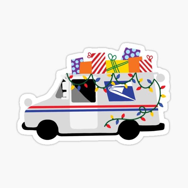 Mail Truck Sticker | Christmas Present Delivery Sticker | Thank You USPS sticker | USPS Truck | Mail Carrier | Package Stickers Sticker