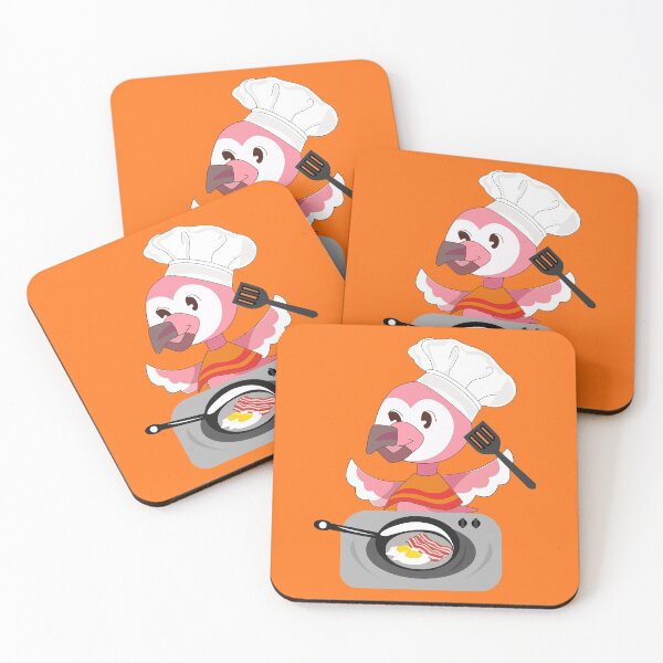 Item preview, Flamingo youtube Flamingo Plush bird cooking bacon and eggs, breakfast  designed and sold by SGS-.