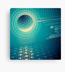 arrow motion with Business background Canvas Print
