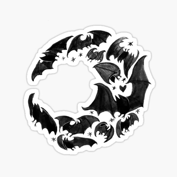 Bat Moon Sticker