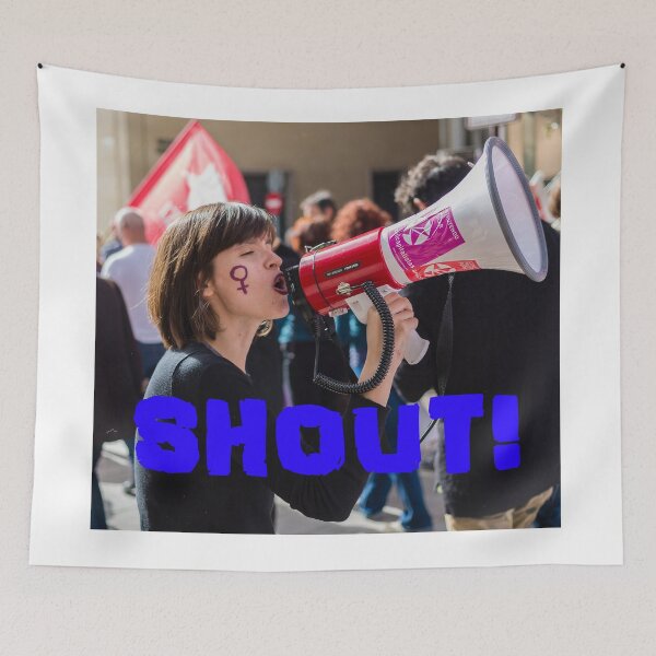 Item preview, Shout! Blue designed and sold by StephenPower.