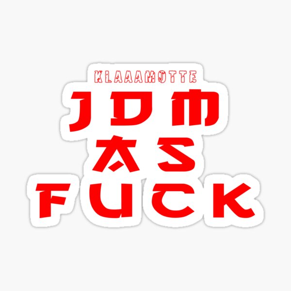 JDM Car Sticker Set - 5 Hoonigan Style Decals For Windows & Body, Gloss Finish, Made In Germany
