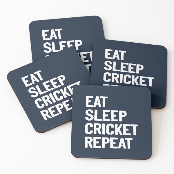 Item preview, Eat Sleep Cricket Repeat White Text Sports designed and sold by Sour Soul.