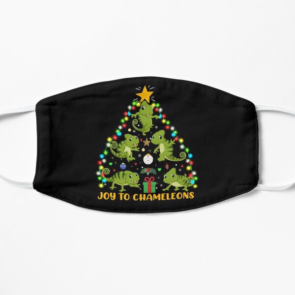 Joy To The Chameleons Chameleon Christmas Tree Lights Flat Mask