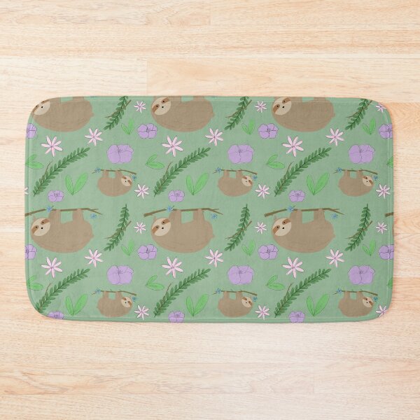 Item preview, Floral sloth  designed and sold by Oodles of  Doodles.