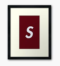 Burgundy S Media Cases, Pillows, and More. Framed Print