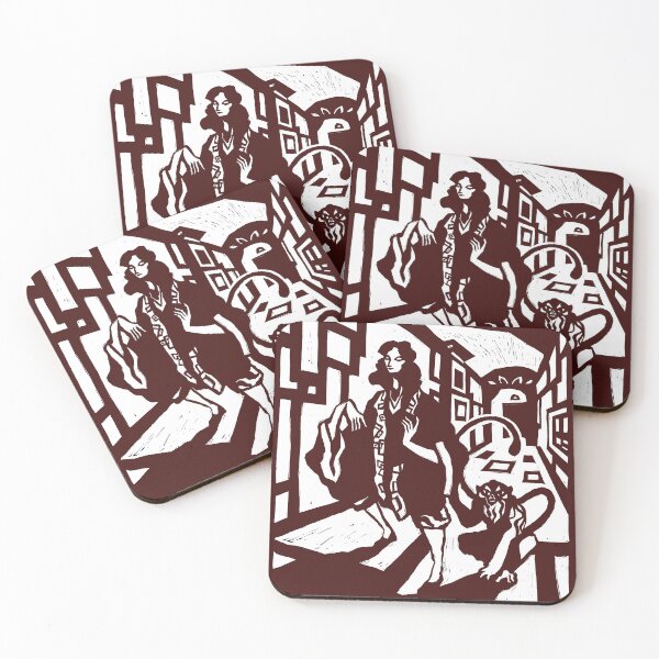 Item preview, The lady with Monkey  (His Dark Materials) designed and sold by HeleneBArt.