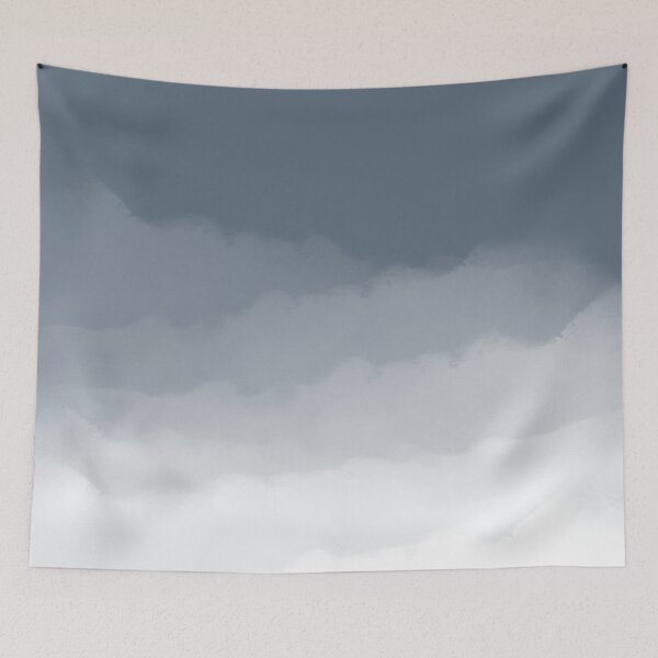 Item preview, Slate Blue Watercolor Ombre (slate gray/blue and white) designed and sold by Design Minds Boutique.