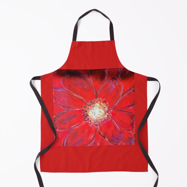 Item preview, red acrylic  floral painting designed and sold by Fiveladiesart.