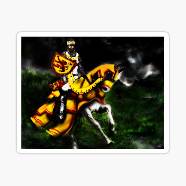 King Robert the Bruce. Bannockburn. 1314 AD..Scottish History. Sticker