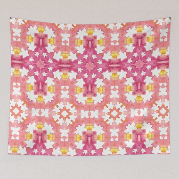 Item preview, Pink Summer Tie Dye Meeples designed and sold by Zab Butler Design.