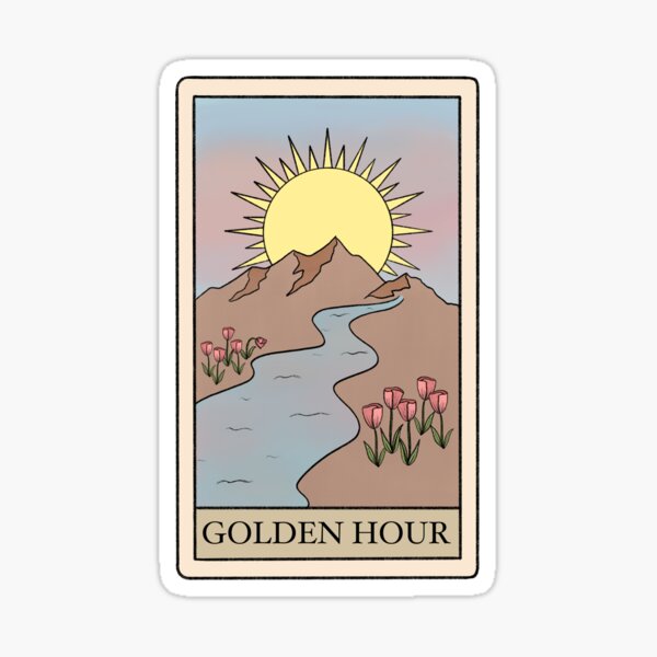 Golden Hour Kacey Tarot Card Sticker