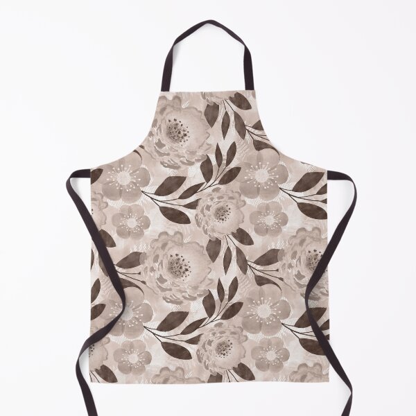 Item preview, Floral pattern in beige and brown tones. designed and sold by marinaklykva.