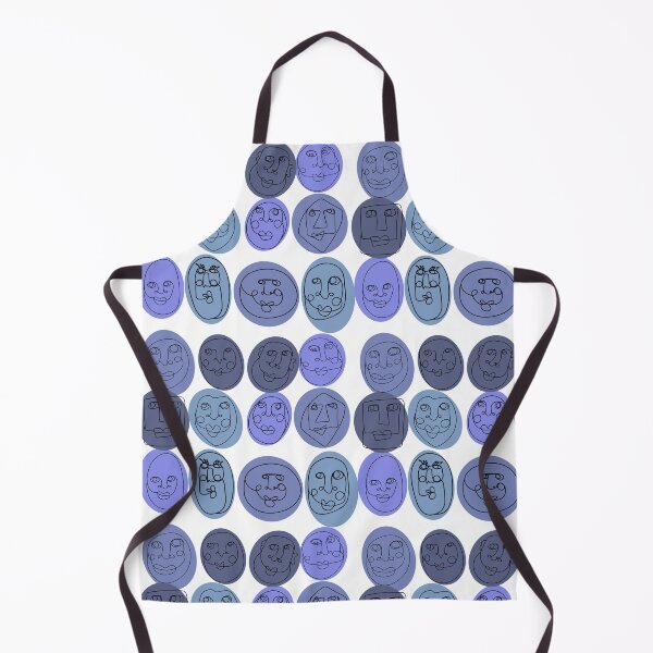Item preview, Abstract Faces Pattern - Blues designed and sold by WildeandCo.