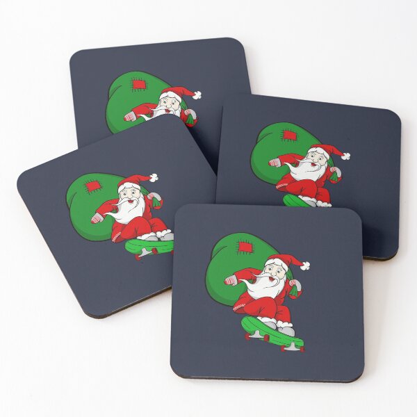 Item preview, Christmas Skateboarding Santa Claus designed and sold by Cat N' Doodles.