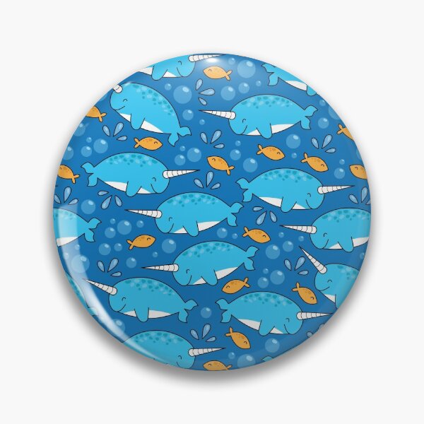 Item preview, Cute Narwhal Pattern - Fish and Ocean Life designed and sold by toddsimpson.