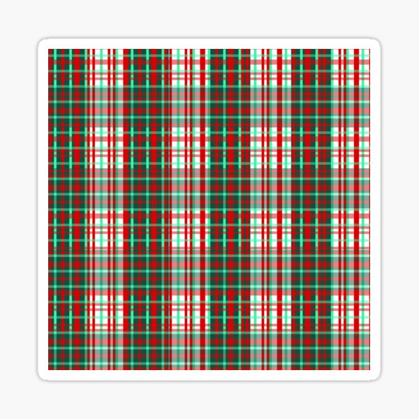 1000 Shades of Candy Cane Tartan | Sticker