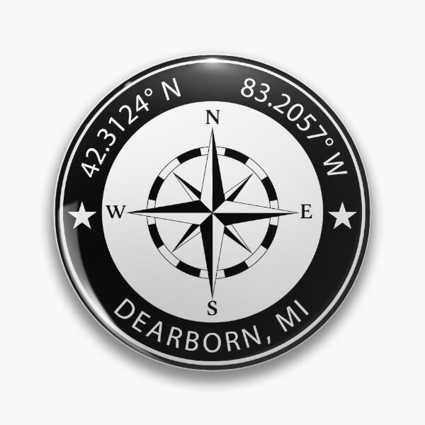 Item preview, Dearborn, Michigan Geographical Coordinates designed and sold by TeeOhGraphics.