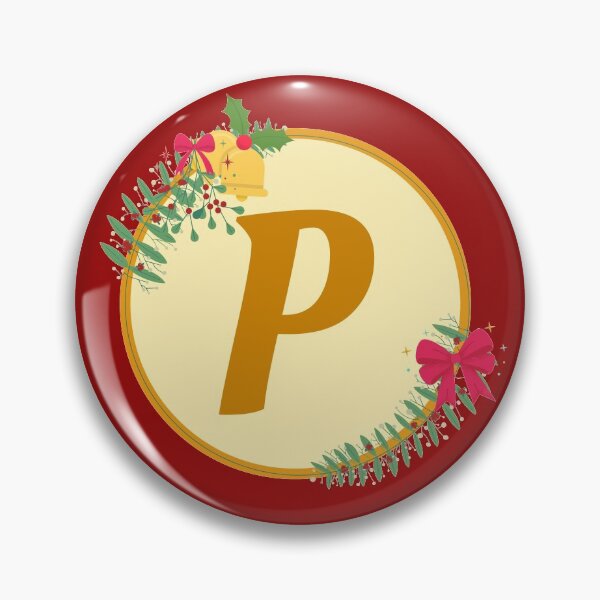 Item preview, Christmas initial Monogram letter P designed and sold by crikz.