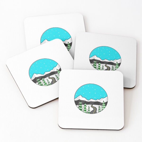Item preview, winter mountain landscape designed and sold by alisadesigns.