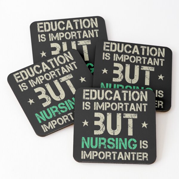 Item preview, Education Is Important But Nursing Is Importanter, Cute Funny Gift For Nurse  designed and sold by awesomedraw.