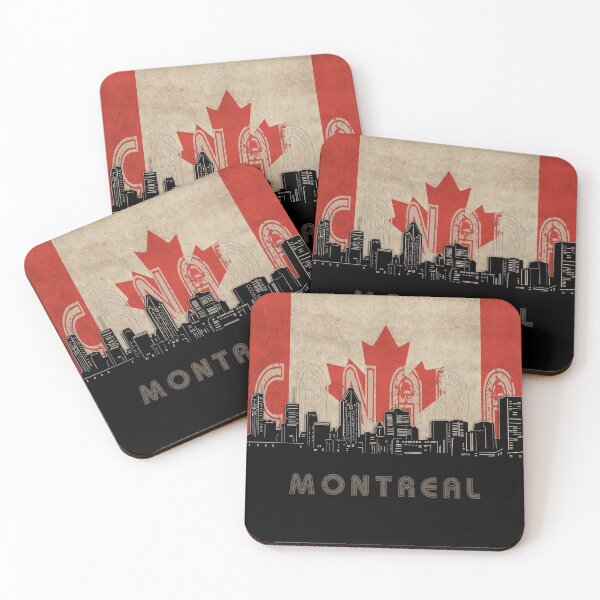 Item preview, montreal skyline flag designed and sold by BekimART2.