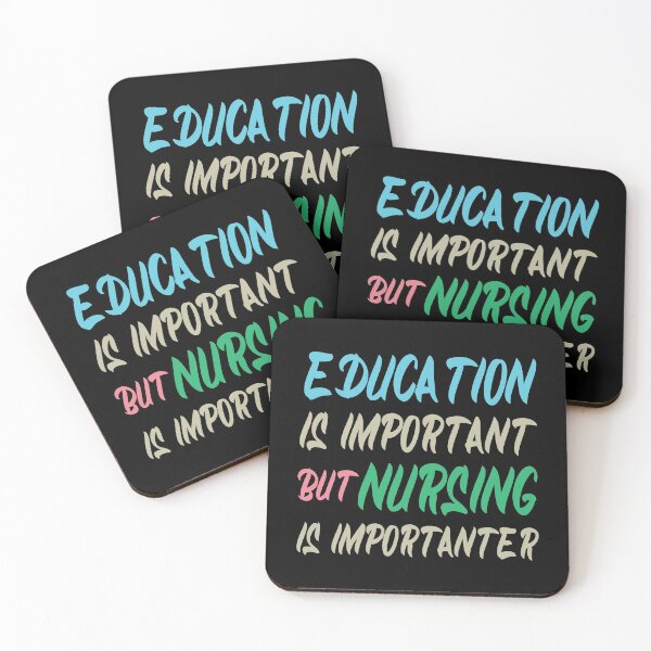 Item preview, Education Is Important But Nursing Is Importanter, Cute Funny Gift For Nurse  designed and sold by awesomedraw.