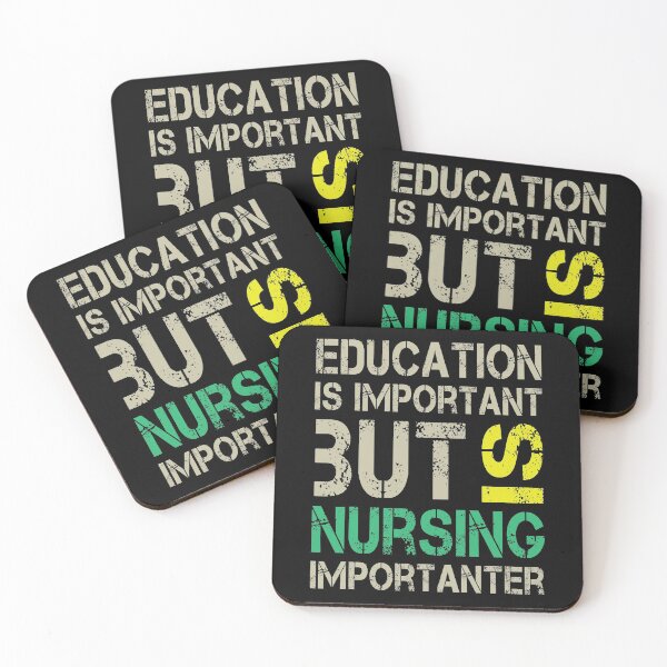 Item preview, Education Is Important But Nursing Is Importanter, Cute Funny Gift For Nurse  designed and sold by awesomedraw.