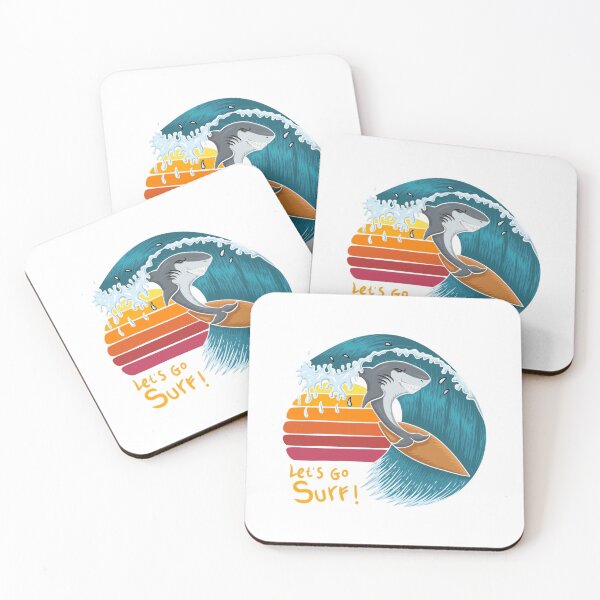 Item preview, shark surfing in the sunset shirt designed and sold by redaaid.