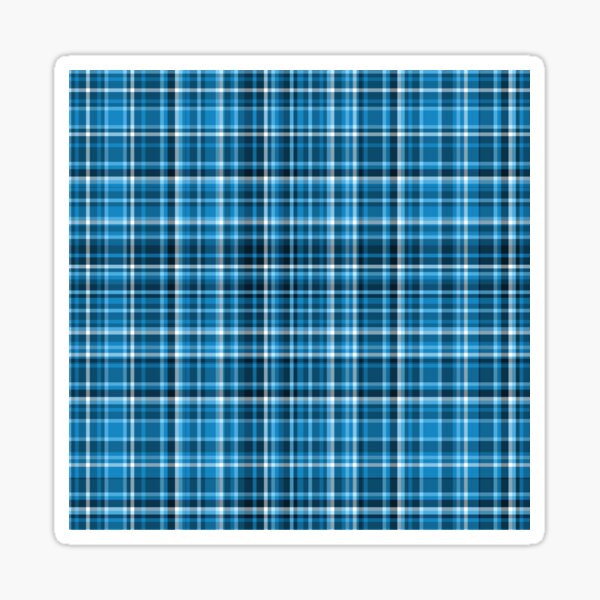 1000 Shades of Ocean Blue Tartan | Sticker