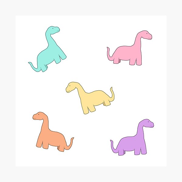 Artikel-Vorschau von Kleine Lil Pastell Dinos, designt und verkauft von DesignStory.