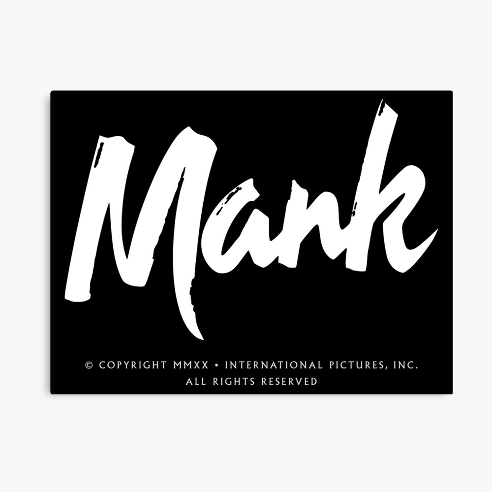 Mank 2020 Movie Logo David Fincher Poster By Exitfilms Redbubble