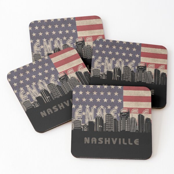 Item preview, nashville skyline flag designed and sold by BekimART2.