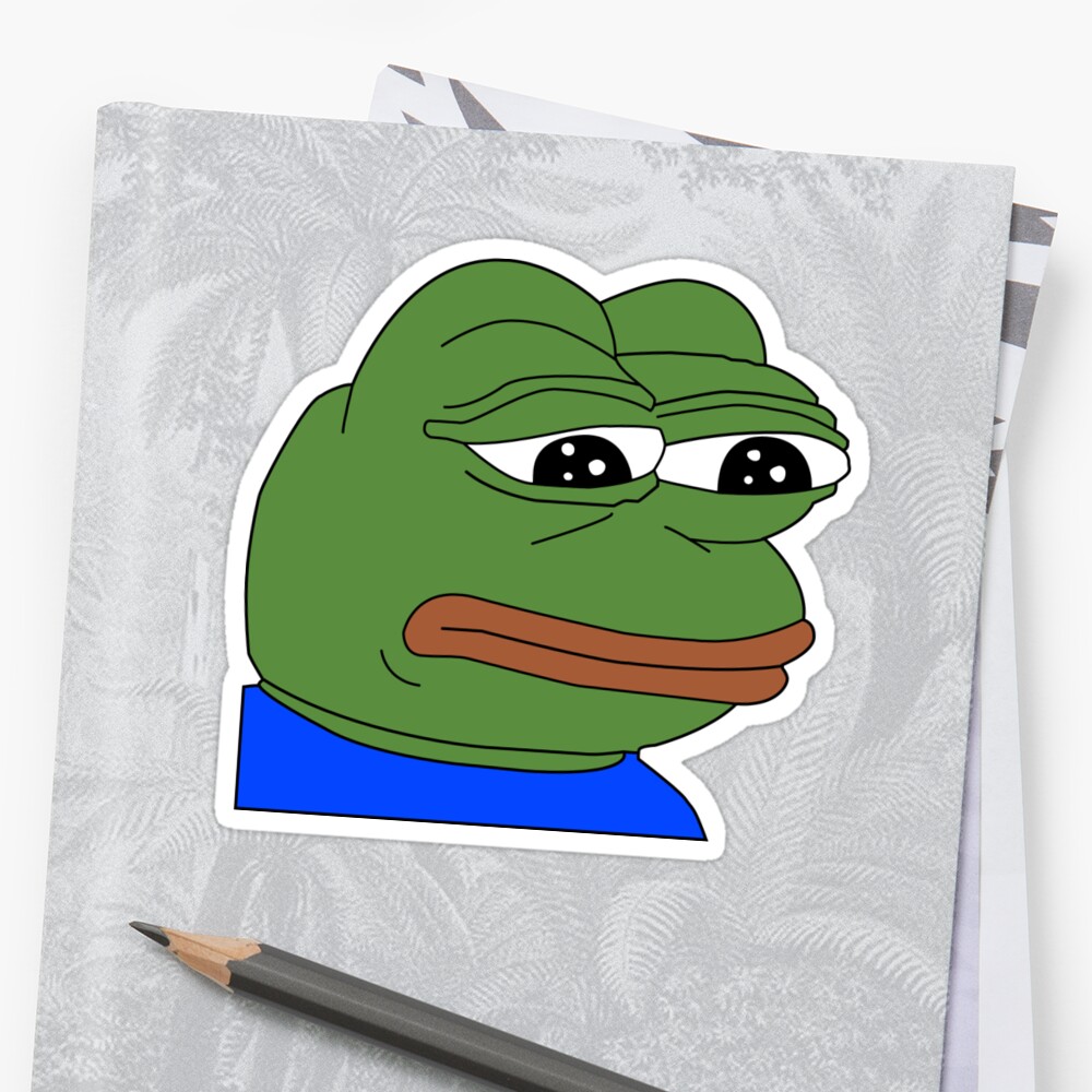  Pepe  the frog  Sticker by raybands Redbubble