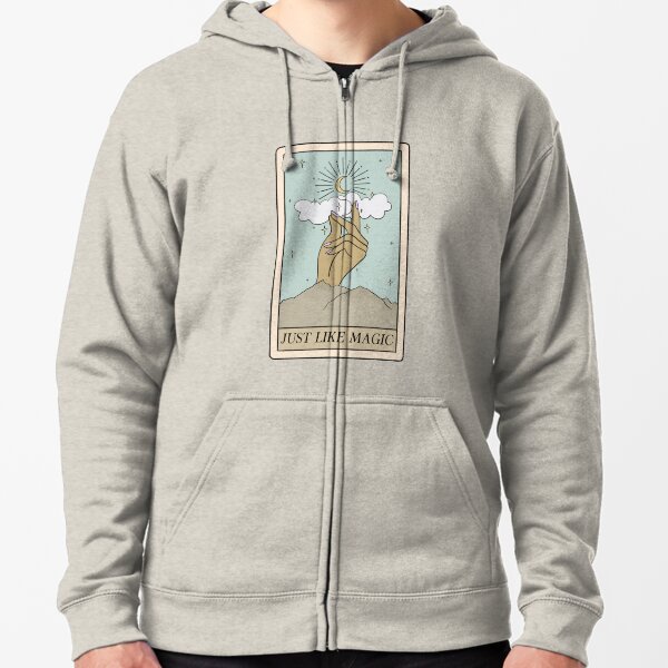 Justo como magia ariana tarot card - tono 2 Sudadera con capucha y cremallera