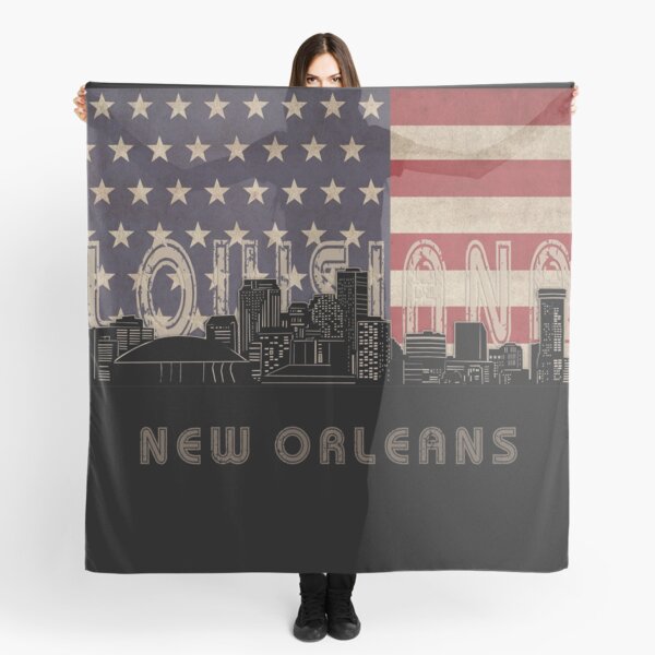 New Orleans Louisiana Skyline Vintage Flag' Bandana