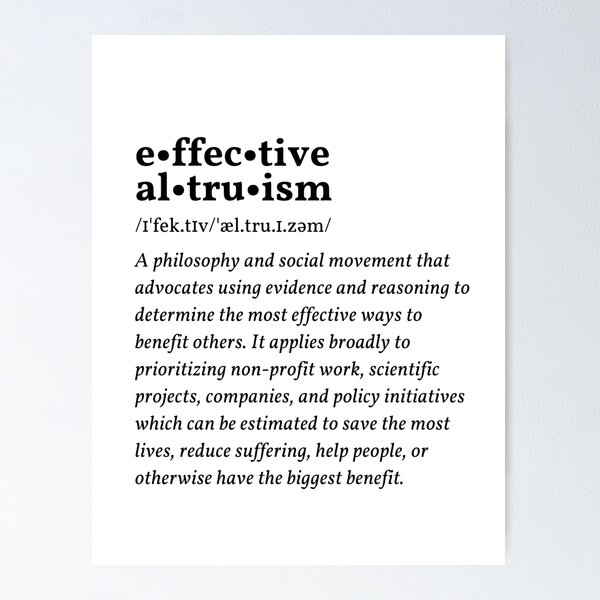 Artikel-Vorschau von Effective Altruism Definition, designt und verkauft von AnnaLeptikon.