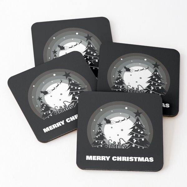 Item preview, Santas Sleigh, Reindeer in Moon, Christmas Card designed and sold by NoMatterLab.
