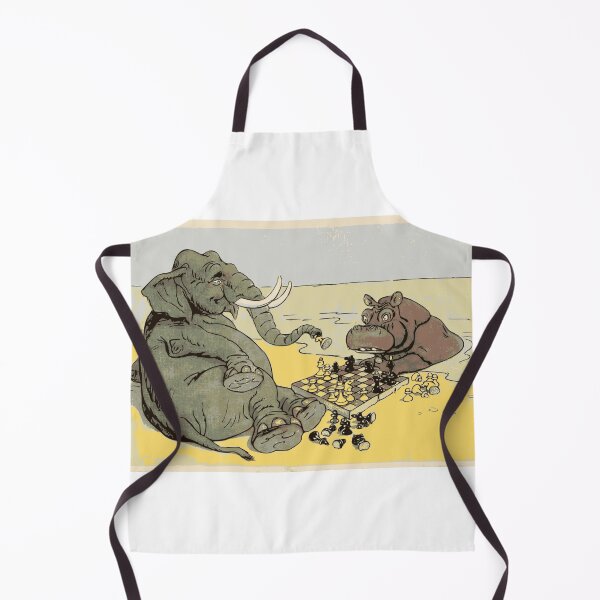 Item preview, Animals playing chess, elephant, hippo, gift designed and sold by shakmati.