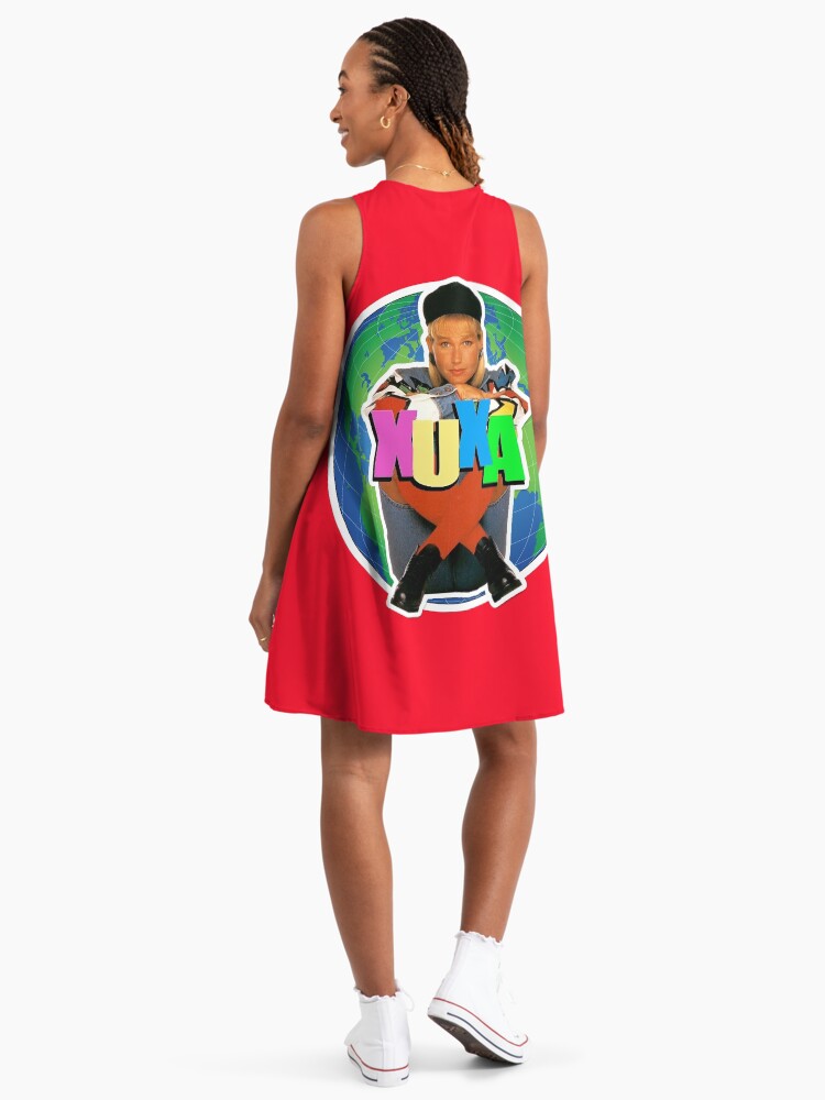 Hello World Retro 90s Throwback Xuxa Tribute" A-Line Dress for Sale by  90snerd | Redbubble