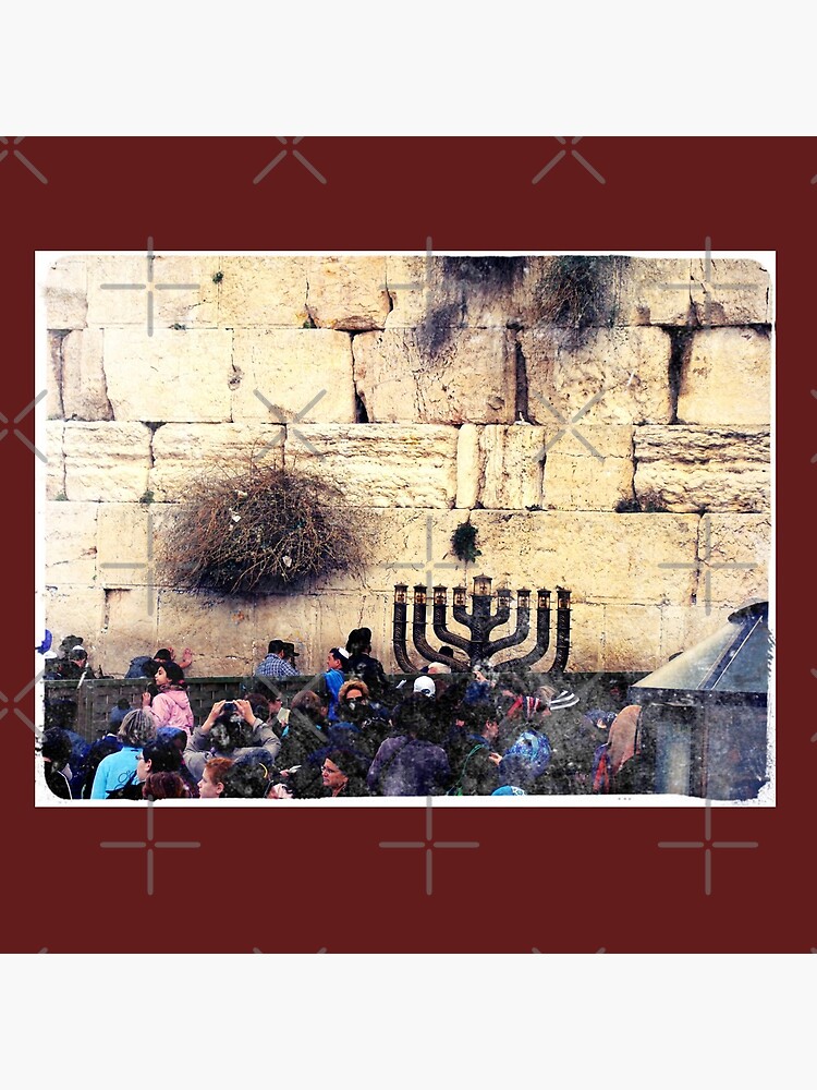 Western wall, Wailing wall, Israel, Holy land, Hanukkah, Chanukah, Post card of Jerusalem by PicsByMi