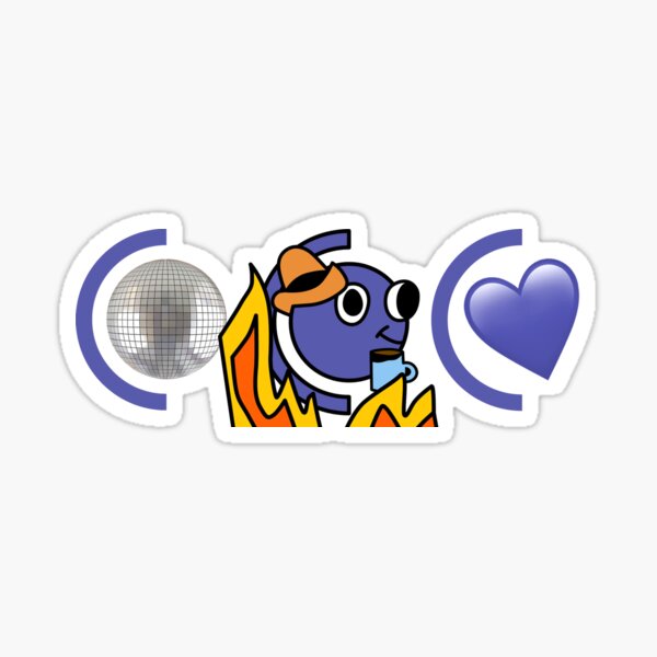 Emoji Background Stickers Redbubble - ctp brawl stars