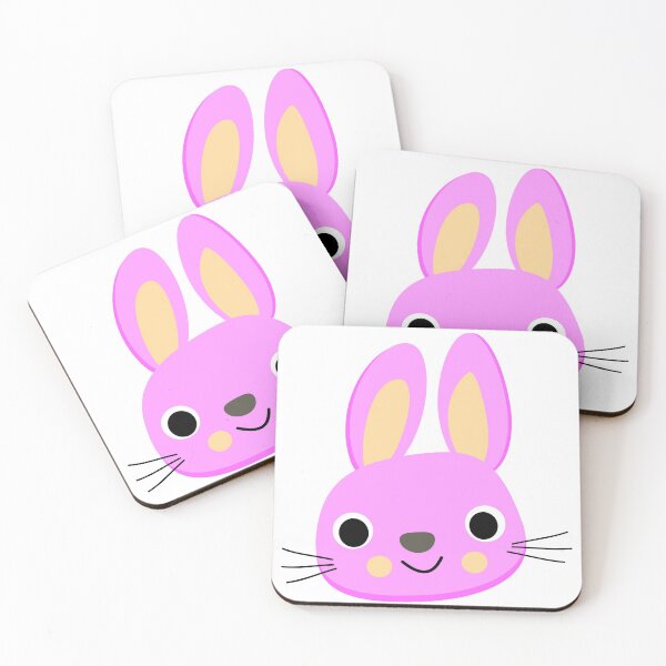 Item preview, Pink smilly rabbit art designed and sold by Rajzone.
