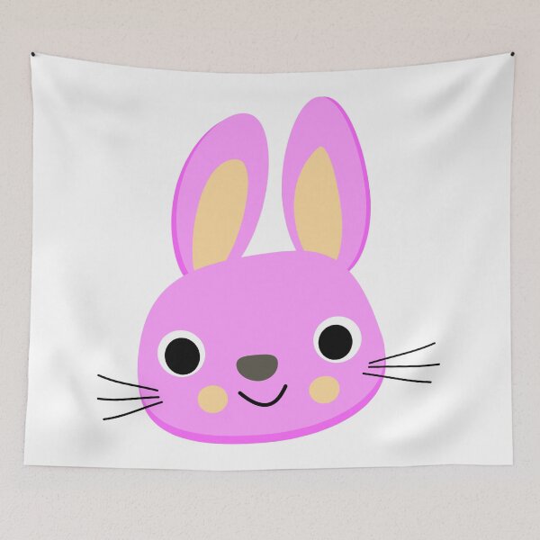 Item preview, Pink smilly rabbit art designed and sold by Rajzone.