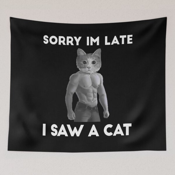 Item preview, Lo siento, llego tarde, vi un gato | Regalo divertido para amantes de los gatos designed and sold by Fordepp.
