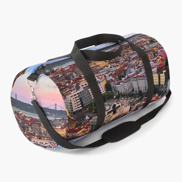 Item preview, Lisbon beautiful skyline at sunset photo with red rooftops designed and sold by MindChirp.