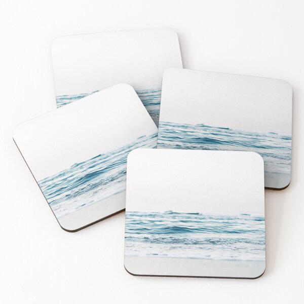 Item preview, Calming Blue Ocean Shore Waves Below the Horizon designed and sold by 30-Merch.