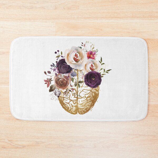 Item preview, Vintage Brain Anatomy with flowers designed and sold by Lawandmedical.