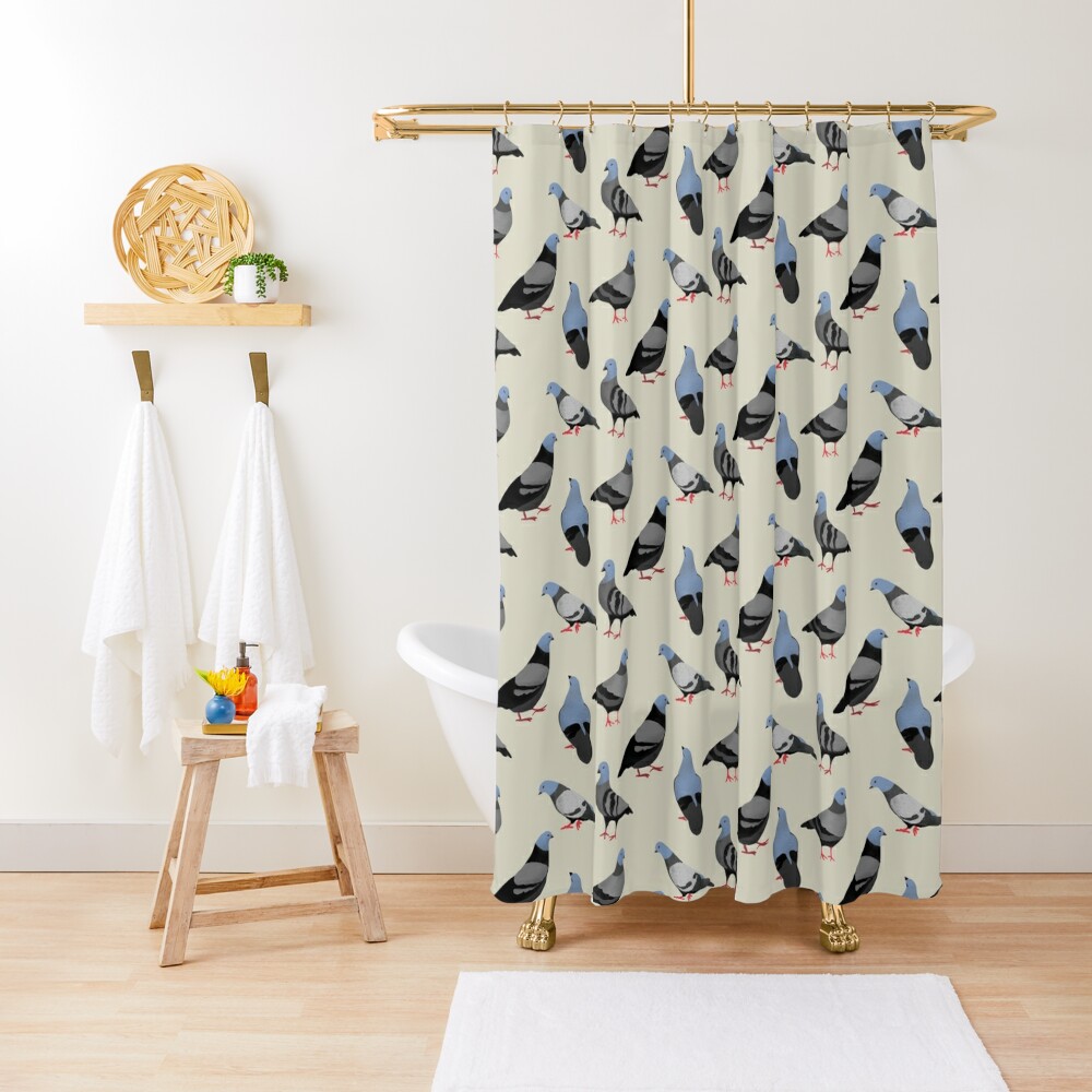 Design 33 - The Pigeons Shower Curtain