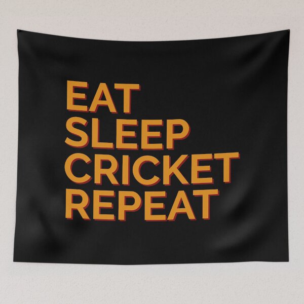 Item preview, Eat Sleep Cricket Repeat Sports Athlete Cricketer designed and sold by Sour Soul.